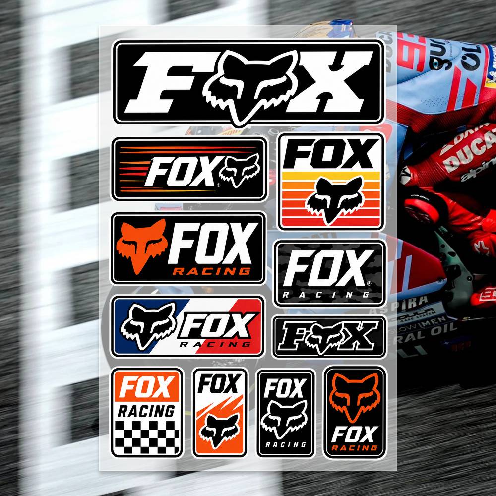 Motorcycle Gear Fox - Fox RA-C-ing Japanischer Motorrad-Aufkleber, geeignet für