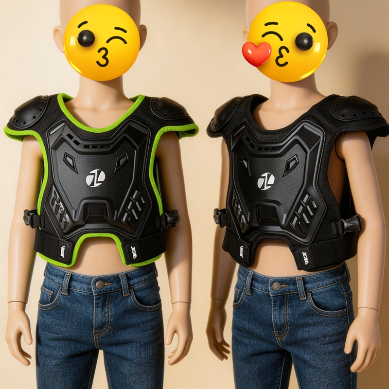 Motorcycle Gear Vest - Kinder Motorrad-Schutzweste Brust- und Rückenprotektor für