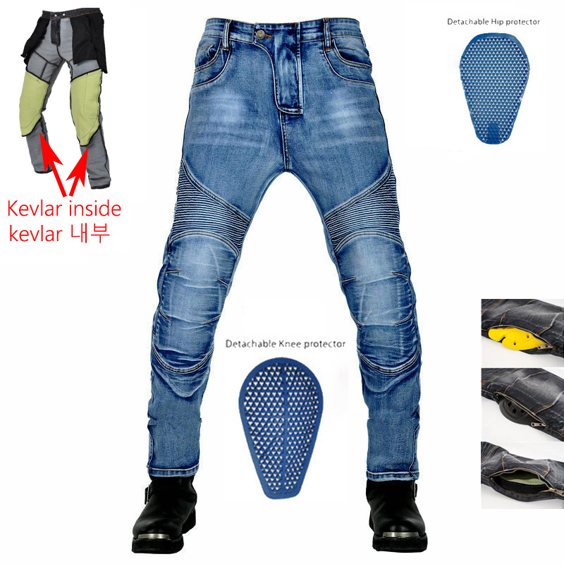 Motorcycle Gear Jeans - Männer Motorrad Hosen Größeren Bereich Aramid