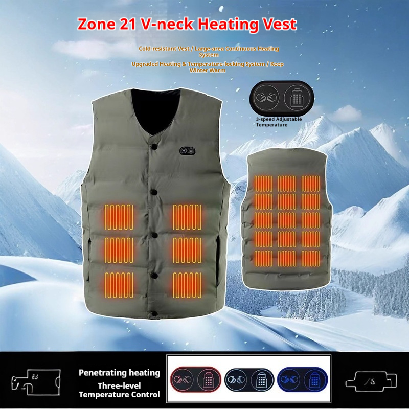 Motorcycle Gear Vest - Winter Neue Stil 21 Zone V-ausschnitt