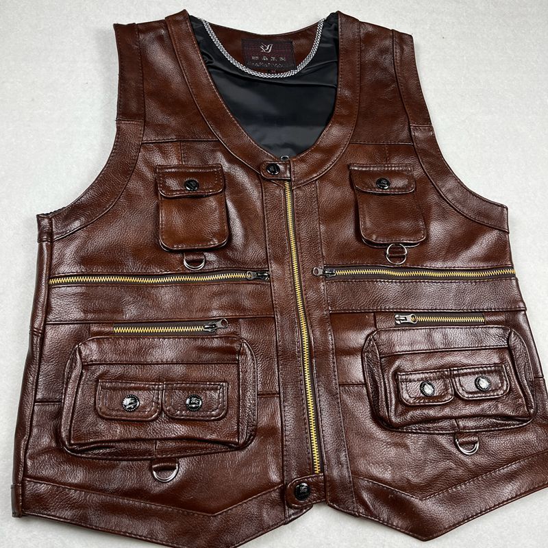 Rindsleder Echtes Leder Weste  – Motorcycle Gear Vest Bewertung und Preis