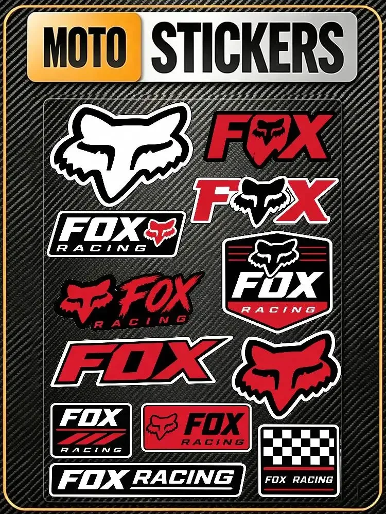 Fox RA-C-ing Vinyl-Aufkleber,  – Motorcycle Gear Fox Bewertung und Preis