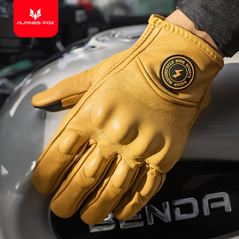 Retro Leder Motorrad Handschuh – Motorcycle Gear Fox Bewertung und Preis
